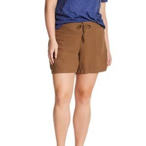 SUPPLIES BY UNIONBAY Sybil Linen Blend Solid Short